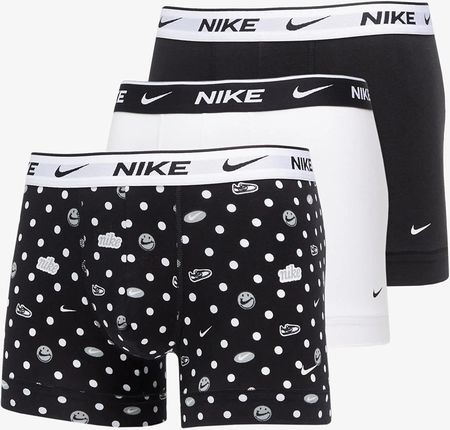Nike Everyday Cotton Stretch Trunk 3 Pack Sneaker Dot Print/ White/ Black