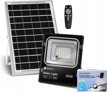 Aigostar Naświetlacz Solarny Led Z Panelem Słonecznym 50W 85722