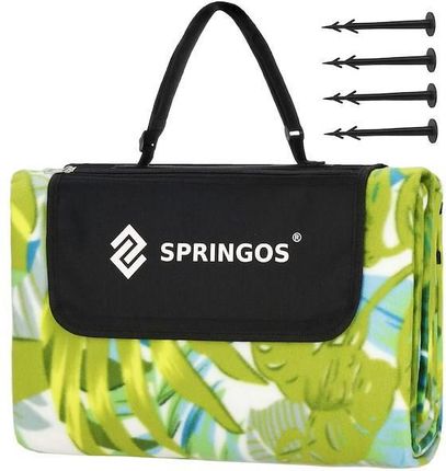 Springos Koc Plażowy Piknikowy 150X200 Cm Zielona