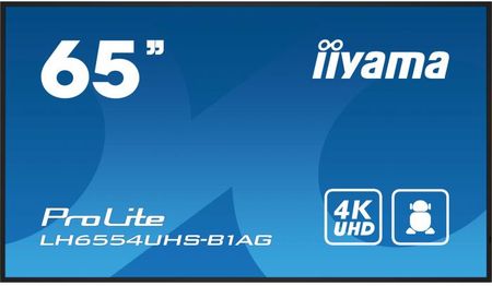 Iiyama Monitor 55 Cali Lh5554Uhs-B1Ag 24/7, Ips, Android.11, 4K, Sdm, 2X10W
