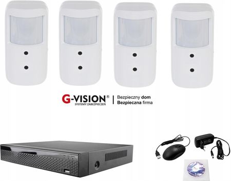 G-Vision Zestaw Monitoringu Kamera Ip Szpiegowska W Czujce
