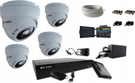 G-Vision Monitoring 8Mpx 4K 4 Kamery Zewnętrzne Z Ir P2P (2023)
