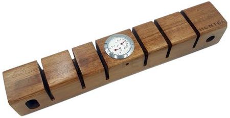 Listwa magnetyczna na noże drewniana termometr higrometr 32,4x5,5x5 cm orzech