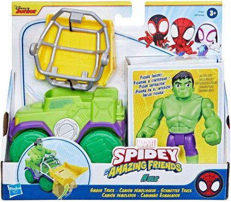 Hasbro Marvel Spidey i super kumple Hulk + pojazd F7457