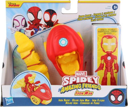 Hasbro Marvel Spidey i super kumple Iron Man + pojazd F7458