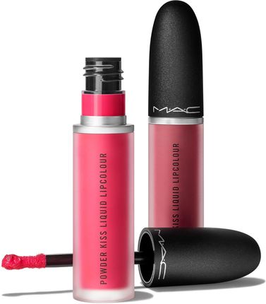Mac Cosmetics Kiss It Twice Powder Kiss Liquid Duo Zestaw Upominkowy Odcień Pink 2 Szt.