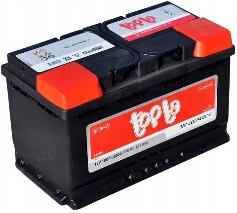 Topla Akumulator Samochodowy Energy 100Ah 800 A - Opinie i ceny na Ceneo.pl