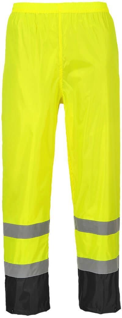 Portwest H444 Hi-Vis Klassieke Tweekleuren Regenbroek, Geel/Zwart Portwest H444 Hi-Vis Klassieke Tweekleuren Regenbroek, Geel/Zwart