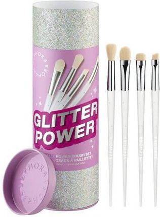 Sephora Collection Glitter Power Brush Set Zestaw 4 Pędzli Do Makijażu Oczu