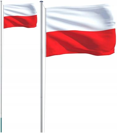 Flaga Polski Polska Narodowa 90X150Cm +Maszt 5,55M