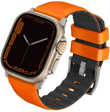 Uniq Pasek Linus Apple Watch Series 1/2/3/4/5/6/7/8/Se/Se2/Ultra 42/44/45/49Mm Airosoft Silicone Pomarańczowy/Volt Orange