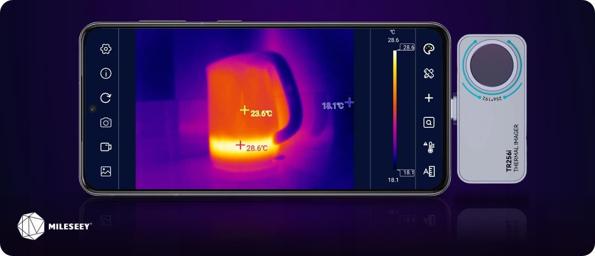 MiLESEEY TR256i Wärmebildkamera Für Android (USB-C) – 20 G, Metallgehäuse, -15°C Bis 600°C, 256x192 Pixel