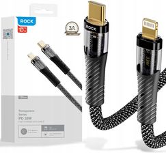 Zdjęcie ROCK Z21 Kabel USB-C do Lightning 33W PD 120cm - czarny - Kalisz Pomorski