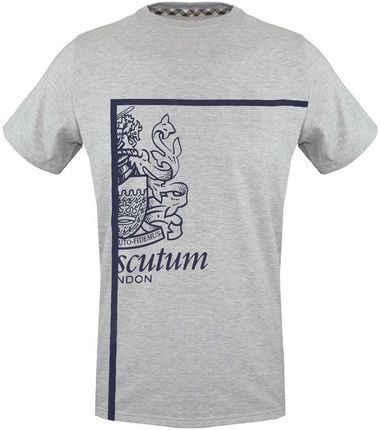 T-shirty marki Aquascutum model TSIA127 kolor Szary. Odzież Męskie. Sezon: Wiosna/Lato