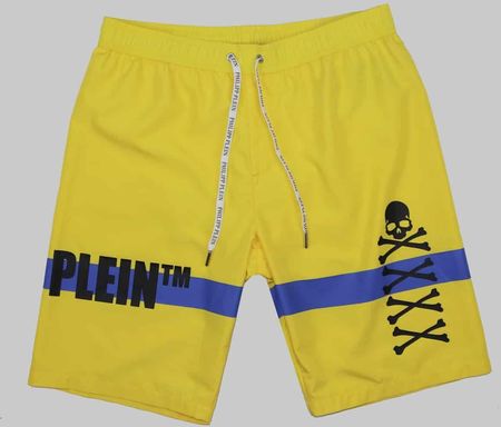 Stroje kąpielowe marki Philipp Plein model CUPP11-L01 kolor Zółty. Odzież Męskie. Sezon: Wiosna/Lato