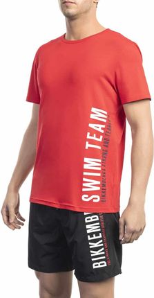 T-shirty marki Bikkembergs Beachwear model BKK1MTS04 kolor Czerwony. Odzież Męskie. Sezon: