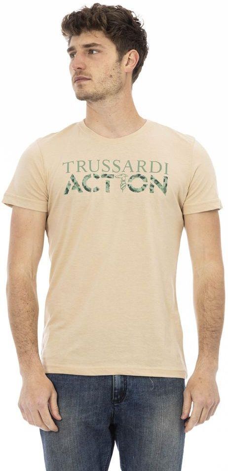 Trussardi Action Gray Cotton Men T-Shirt