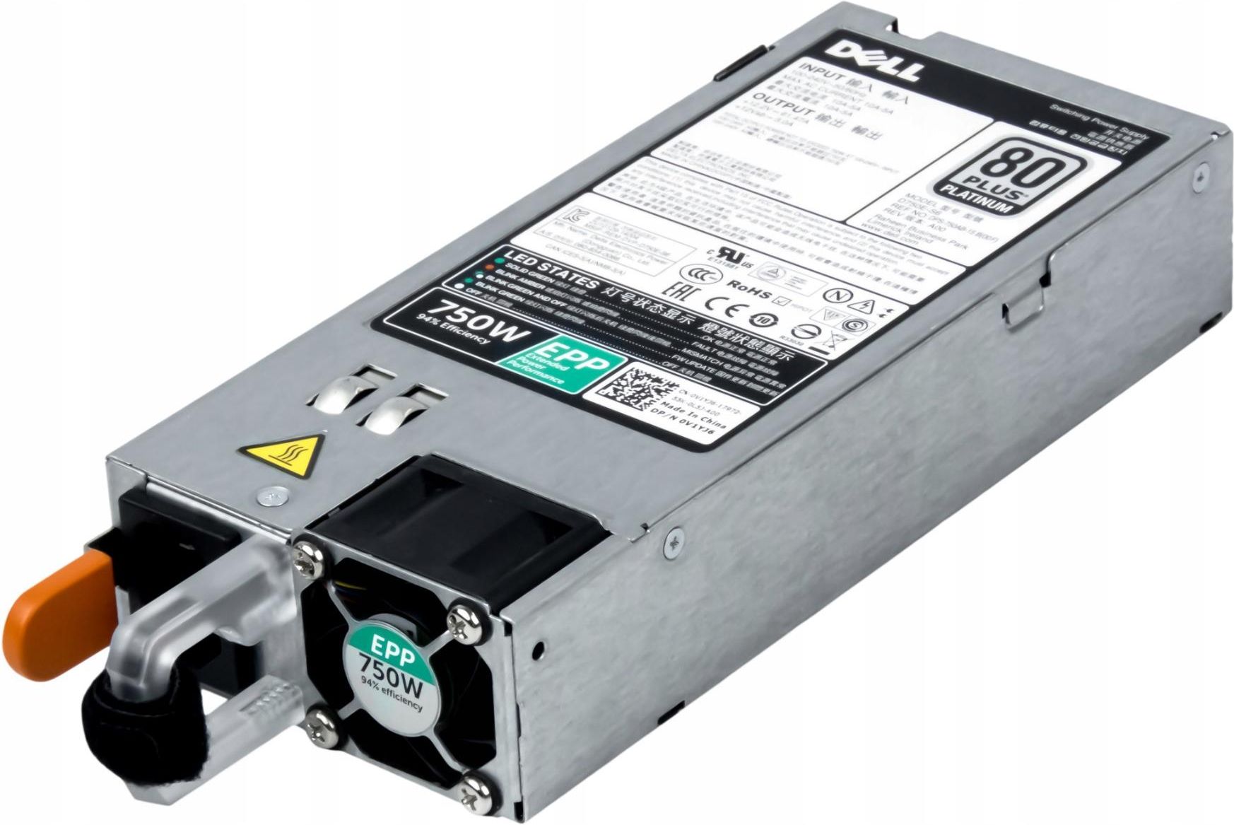 POWER SUPPLY HOTSWAP 750W DELL POWEREDGE SERVER R630 G6W6K HTRH4 TPJ2X KNHJV