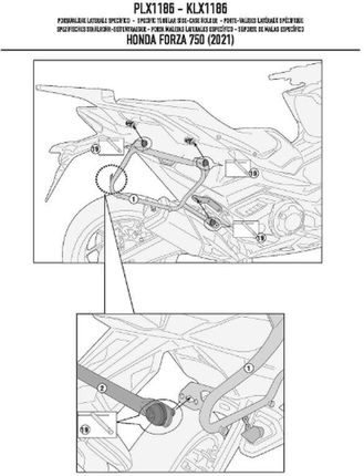 Kappa Stelaż Kufrów Bocznych Monokey Side Honda Forza 750 21