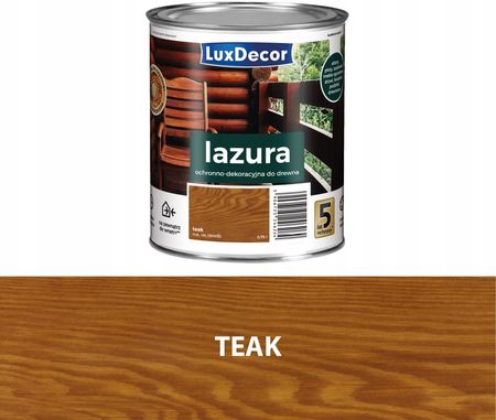 Luxdecor Lazura Do Drewna 4,5L Teak Tek Tik