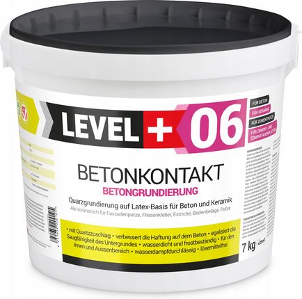 Level+ Grunt Betonkontakt 7kg Pod Tynki Level+06