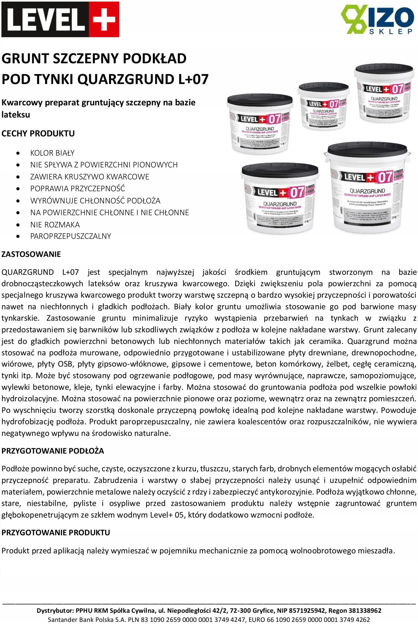 Level+ Grunt Kwarcowy 75kg Szczepny Level+07 - Opinie i ceny na Ceneo.pl