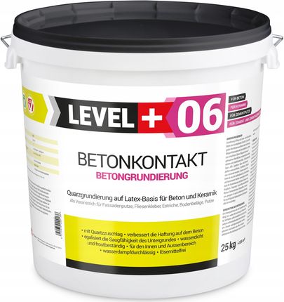 Level+ Grunt Betonkontakt 25kg Pod Tynki Level+06