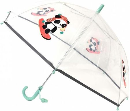 Dziecięcy parasol przezroczysty z gwizdkiem, panda kod: UBUL7086 