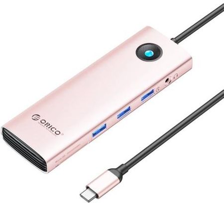 Orico HUB 10w1 USB-C, HDMI, 3xUSB, SD/TF, Audio (różowe złoto) (PW1110PRGEP)