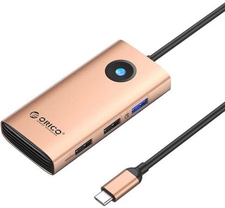 Orico HUB 5w1 USB-C, HDMI, 2xUSB (różowe złoto) (PW115PRGEP)