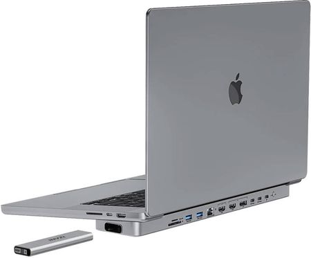 Invzi Hub USB-C do MacBook Pro 16" MagHub 12w2 z kieszenią SSD (szara) (MH0113)