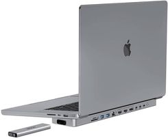 Hub USB Invzi Hub USB-C do MacBook Pro 13" / 14" MagHub 12w2 z kieszenią SSD (szara) (MH0116) - zdjęcie 1