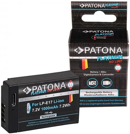 Patona Akumulator Lp-E17 Platinum Usb-C Do Canon