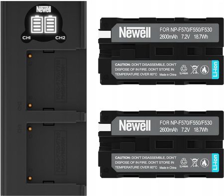 Newell Ładowarka 2X Akumulator Np-F570 Do Sony