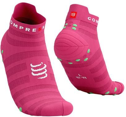 Compressport Skarpetki Do Biegania Proracing Socks V4 Ultralight Run Low Fluo Pink
