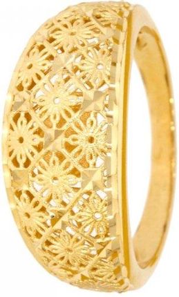 Caspol.Eu Złoty pierścionek kwiaty PR.01031 pr.585