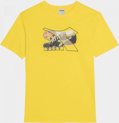 Męski t-shirt z nadrukiem Diadora T-shirt SS Archive - żółty