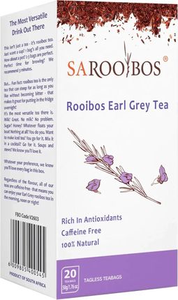 Organiczna herbata Rooibos Earl Grey 20 saszetek