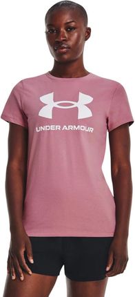 Damski t-shirt z nadrukiem UNDER ARMOUR UA SPORTSTYLE LOGO SS - różowy