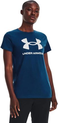 Damski t-shirt z nadrukiem UNDER ARMOUR UA SPORTSTYLE LOGO SS - granatowy