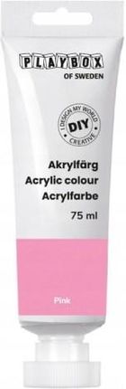 Playbox Of Sweden Diy Farba Acrylic Paint Różowa W Tubie 75Ml