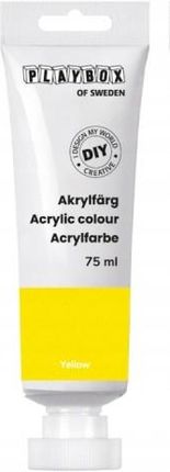 Playbox Of Sweden Diy Farba Acrylic Paint Żółta W Tubie 75Ml