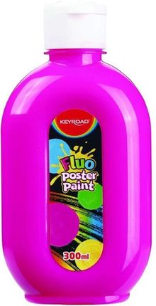 Keyroad Farba Plakatowa Keyroad Fluorescencyjna 300Ml Butelka Neonowa Różowa