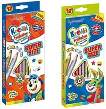 Zdjęcie St-Majewski Kredki Trójkątne Super Size 12 Kol. + Temperówka - Elbląg