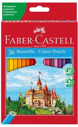 Kredki Ołówkowe Faber Castell 36 Kolorów+Temperówka