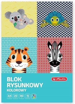 Herlitz Blok Rysunkowy Cute Animals A4 20 Kartek 80G Kolorowy