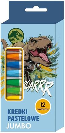 Kredki Pastelowe Jumbo 12 Kolorów Jurassic Park