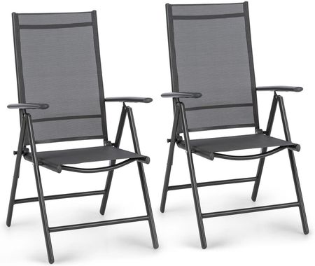 Blumfeldt London Lite 2-Częściowy Zestaw Krzeseł Ogrodowych 59,5X107X68cm Comfortmesh Aluminium