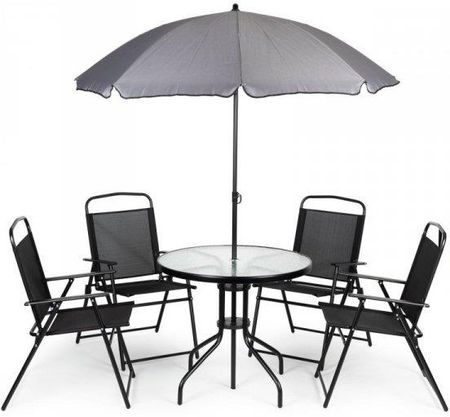 Modernhome Komplet Mebli Ogrodowych Stolik 4 Krzesła Parasol Sc130