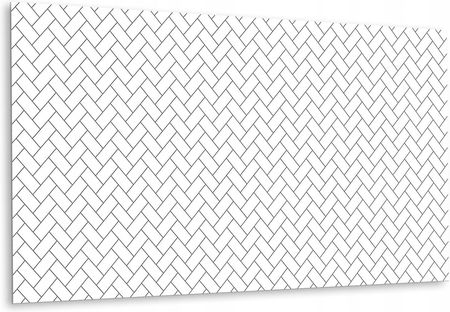 Dywanomat Okładzina Płytka Panel PCV Biała Jodełka 100x50cm